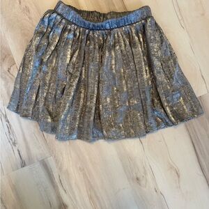 GAP Shiny Silver Mini Skirt